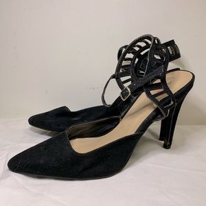Black Heels 8.5 Ladder Cage Heel Detail Unique